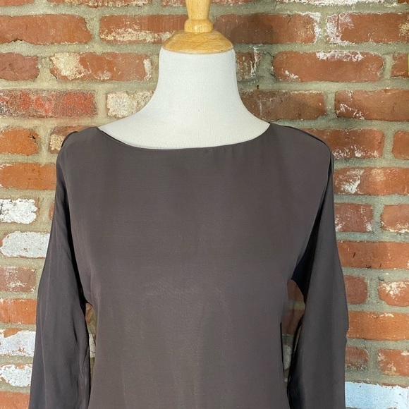 Jay Godfrey Open Slit Long Sleeve Chiffon Dress size 4 - Picture 8 of 15